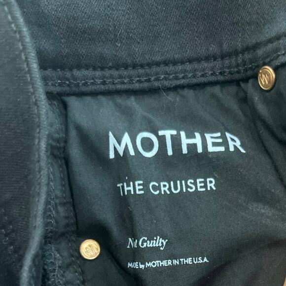 Mother Denim The Cruiser Flare Black Denim Jeans in Not Guilty Sz 26 - Picture 7 of 9